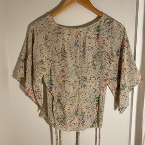 French Connection silky summer blouse with ties